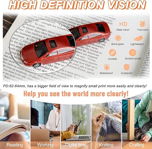 Miniatura 3 de MARE AZZURO Lentes de lectura de gran tamaño para mujer, grandes lectores de ojo de gato, 1.0 1.25 1.5 1.75 2.0 2.25 2.5 2.75 3.0 3.5 4.0 5.0 6.0