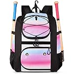 MATEIN Softball Backpack, Water Resistant Tball Bag with Shoe Compartment, Large Main Compartment for Baseball Equipment Gear, Baseball Catchers Bag for Women with External 4 Bat Holder, Fence Hook