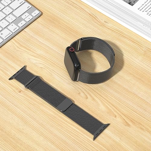 Miniatura 3 de TRA Correa de metal de acero inoxidable compatible con Apple Watch Band 1.496 in 1.654 in 1.575 in 1.732 in 1.614 in 1.772 in 1.929 in, correa de