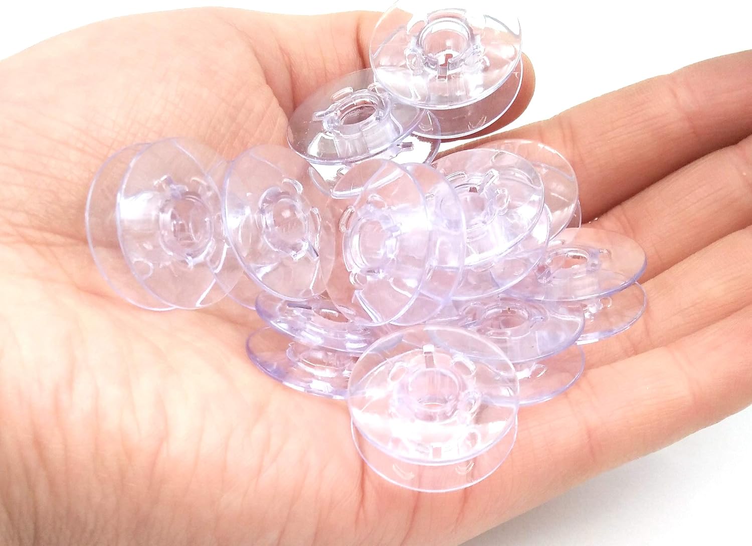 10 Plastic Bobbins 9033P for Pfaff Sewing Machine Light Blue Bobbins By LNKA