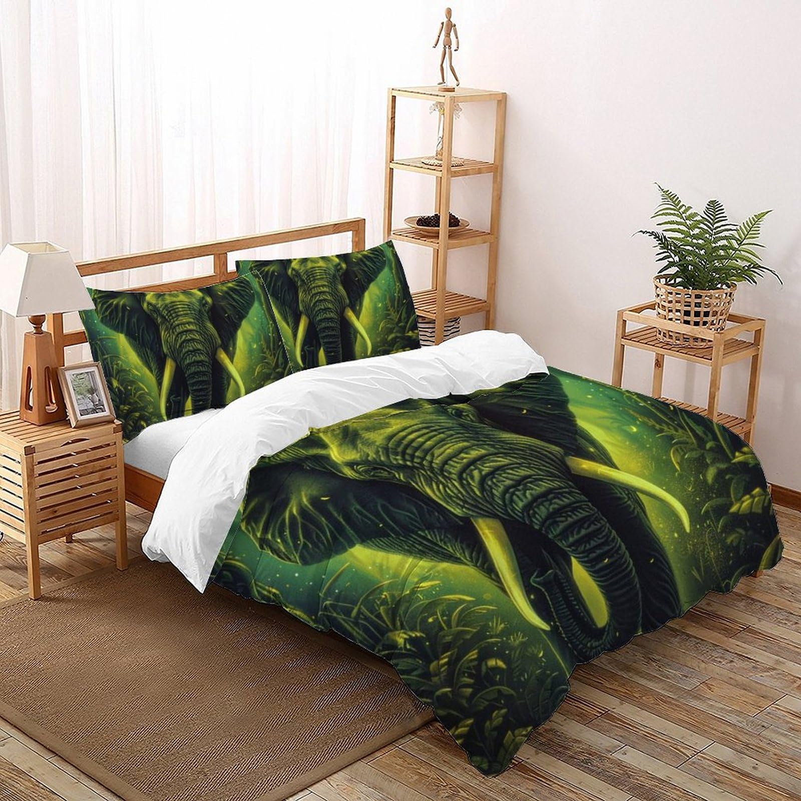 Housse couette éléphant pour une ambiance de chambre sauvage