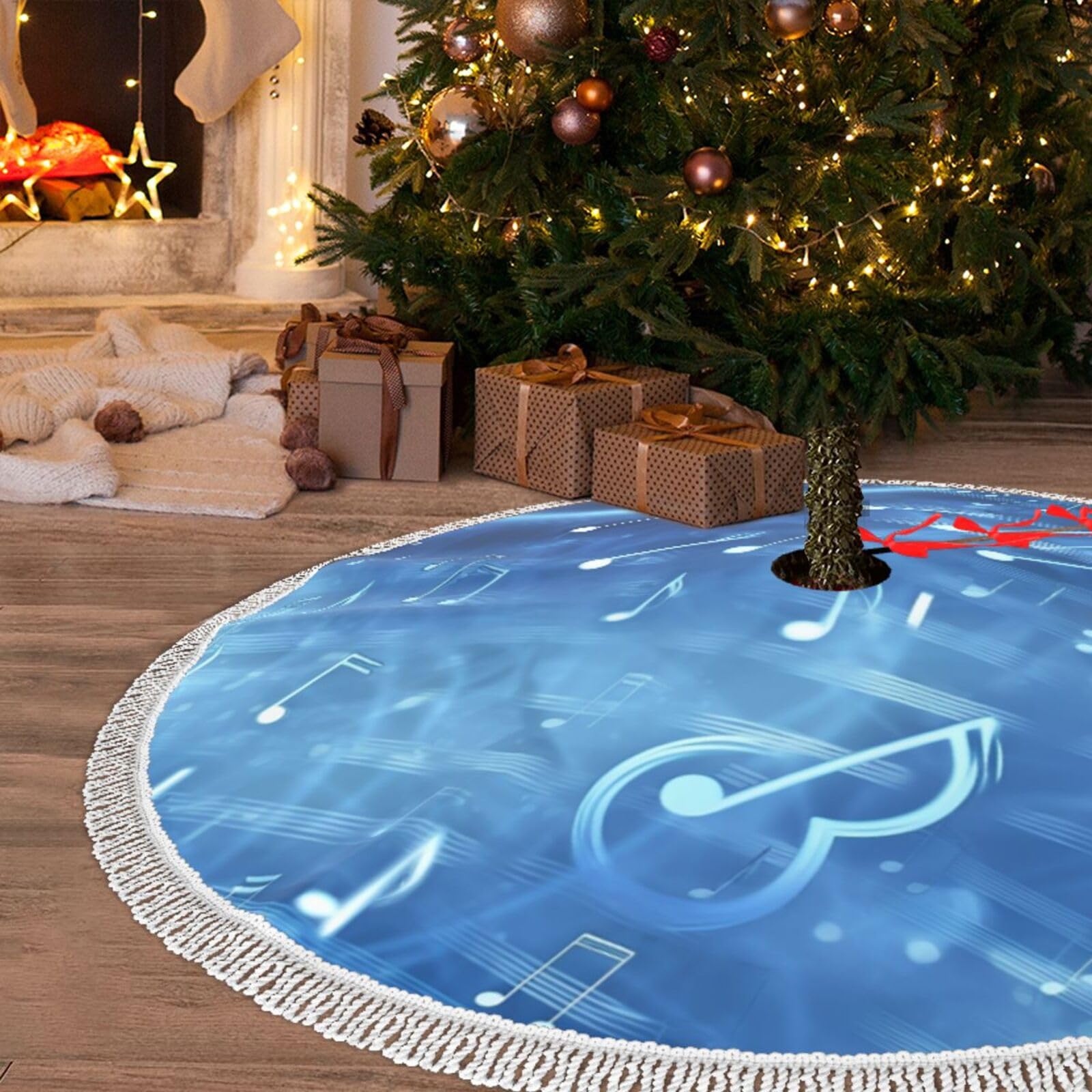 Tapis de sapin de Noël en peluche douce de qualité supérieure