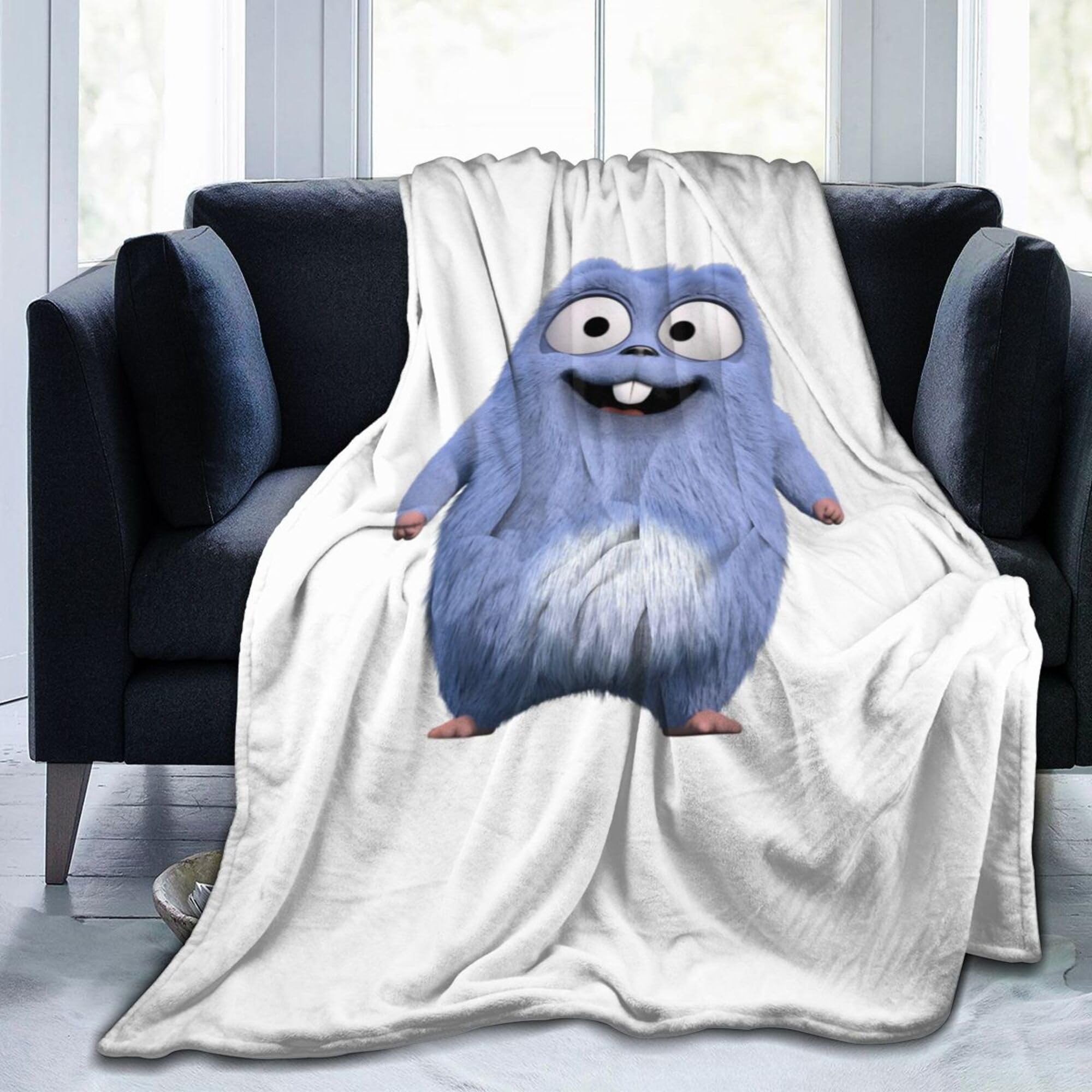 Lawenp Grizzly Bear and The Lemmings Tabodi Cute Printing Fleece Throw Comfortable and Lightweight Flannel Fleece Blanket Bedroom Living Room Sofa Office 40"x50"
