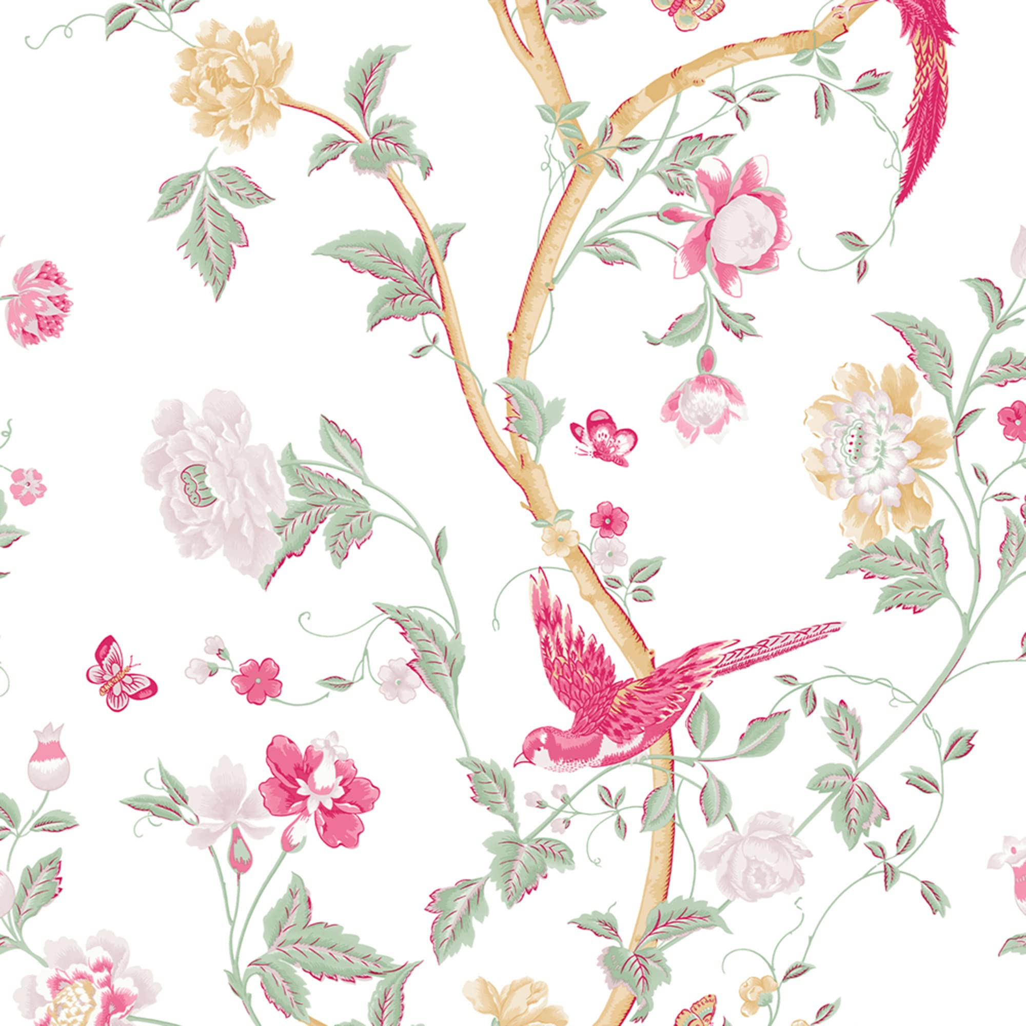 Papier peint intissé facile à poser et enlever Laura Ashley Rose 1005x52cm