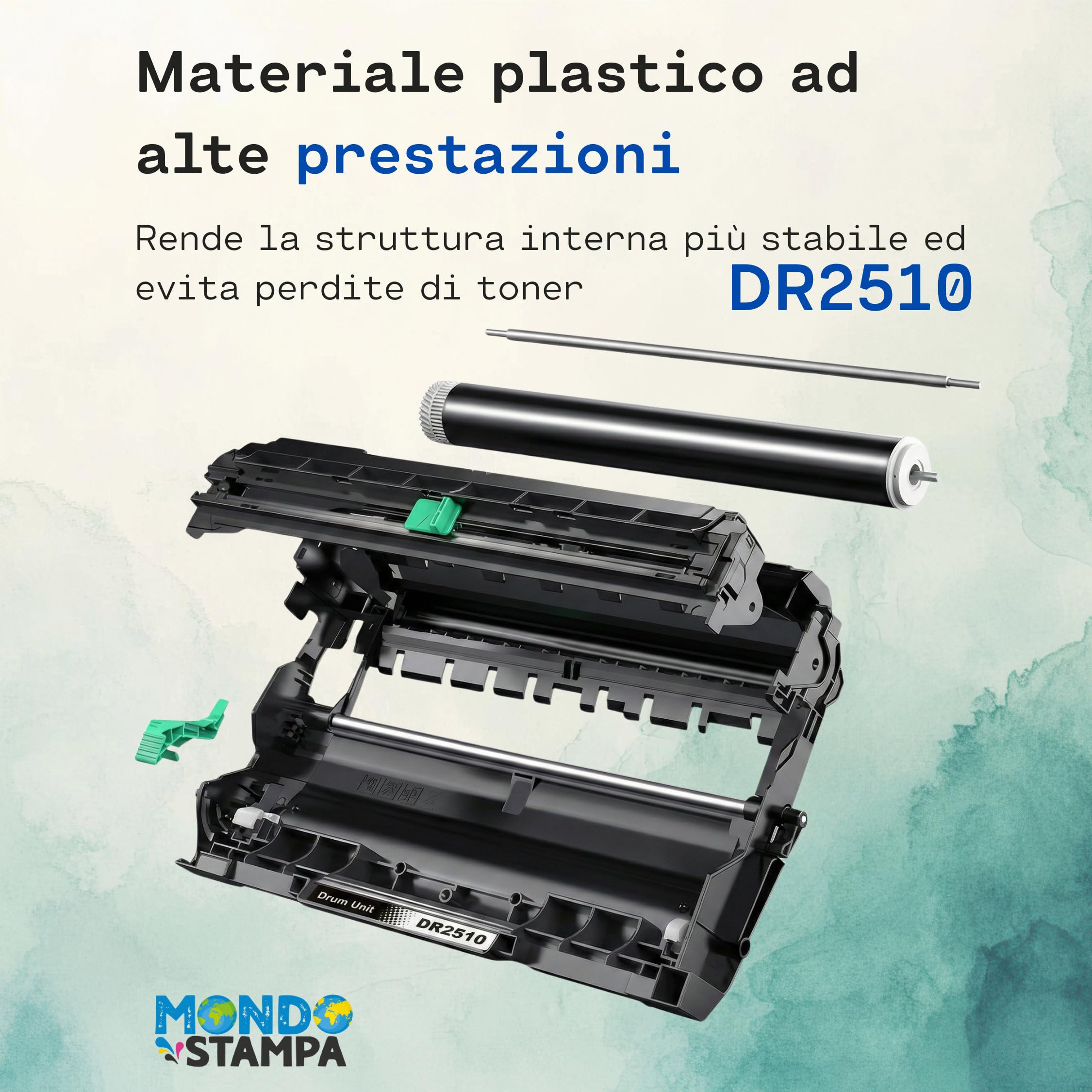 DR2510 (15000 copie) Compatibile DRUM fotounità Sostituzione per Brother MFC-L2800DW,L2827DW,L2827DWXL, L2835DW, L2860DWE DCP-L2660DW,DCP-L2620DW,DCP-L2627DWE (1, BK)
