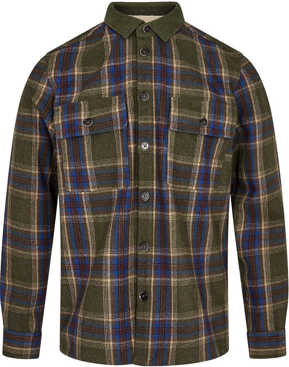 AnerkjendtOvershirt Lion Wool Mix Dark Green - Men's - Clothing