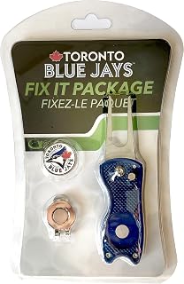 Toronto Blue Jays Fix It Package, Includes Foldable Switchblade Golf Divot Tool, Hat Clip and Magnetic Golf Ball Marker