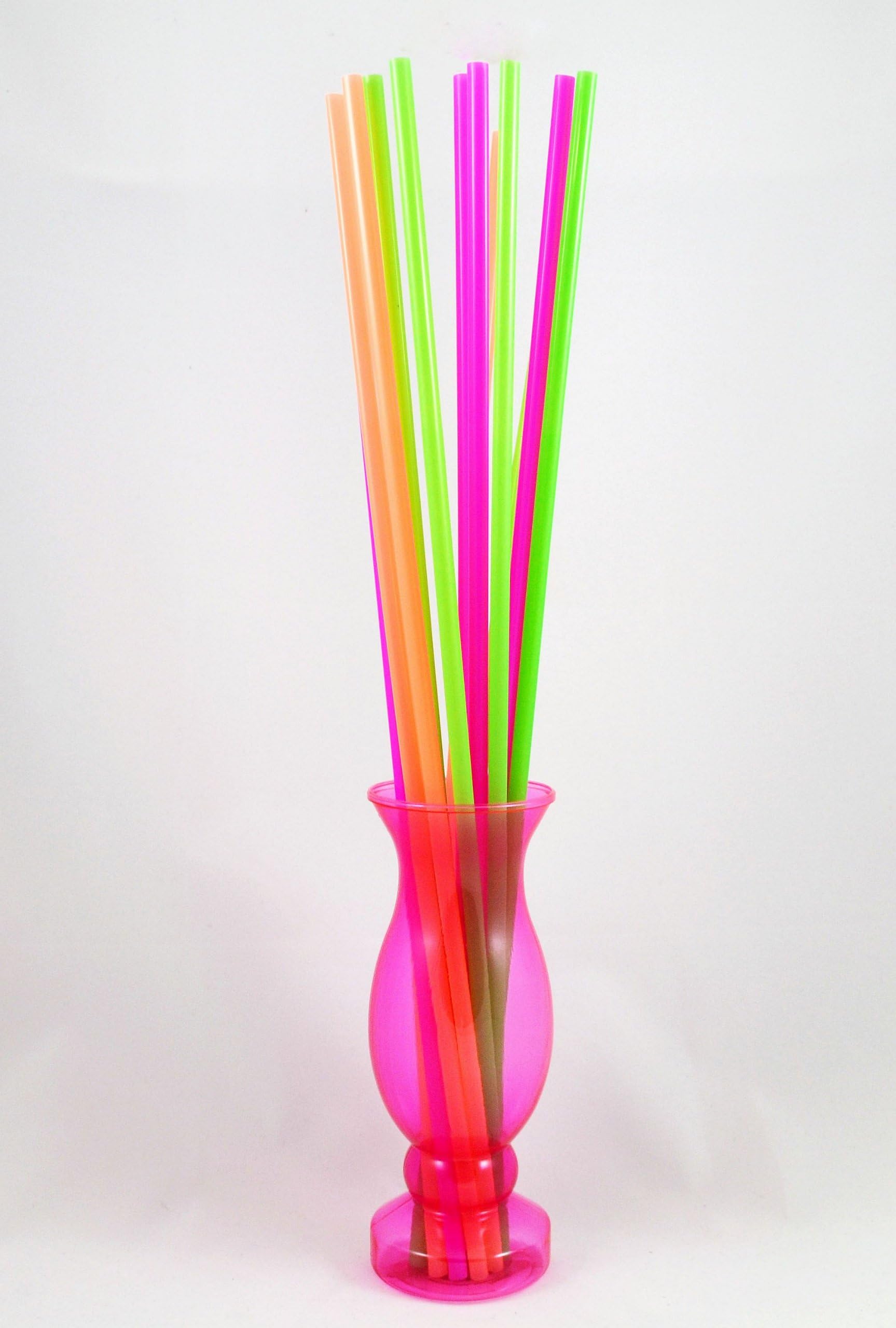 18" Neon Colored Straws - Case of 3000 pieces