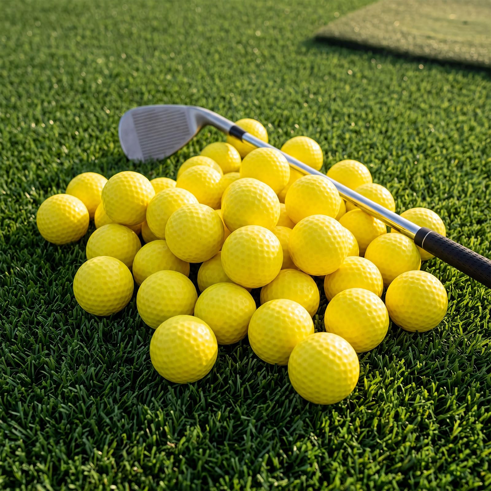 Junkin Schaumstoff-Golfbälle, 42 mm, PU-Übungsball, Trainingsball für den Innen- und Außenbereich, echtes Gefühl, begrenzte Flugübungsbälle für Swing-Chipping, Putting, Hinterhof, Käfig, 300 Stück