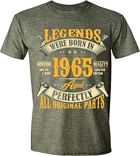 60th Birthday Shirt for Men, Legends were Born in 1965, Vintage 60 Years Old Tee T Shirt