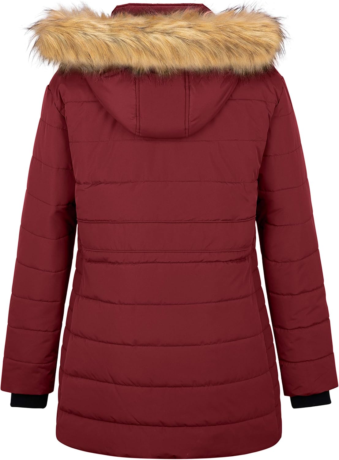 Soularge Women's Plus Size Winter Thicken Puffer Coat with Detachable Hood - Image 3