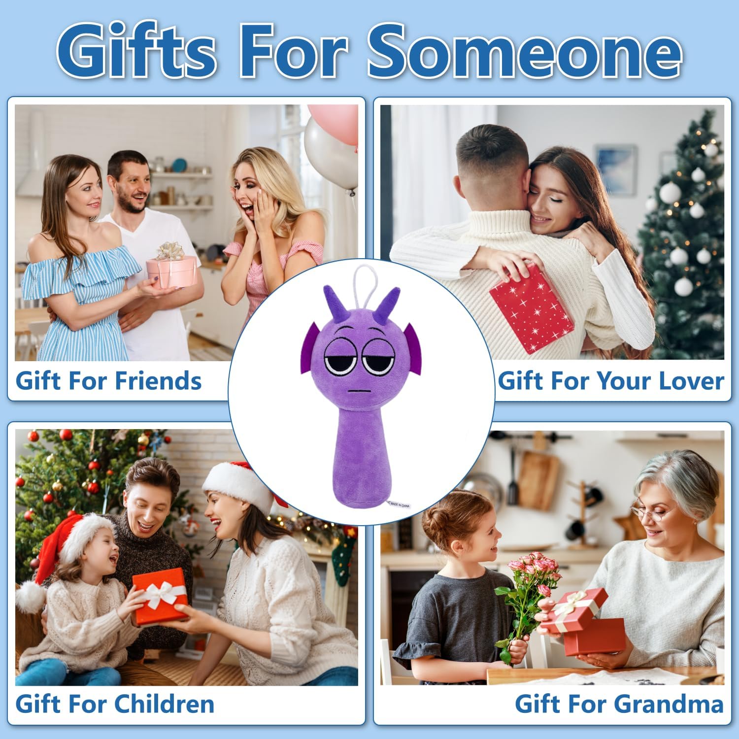 2024 Sprunk Plush Toys, 8'' Sprunky Wenda Oren Plushies, Sprunk Simon Gray Stuffed Toys Dolls Gifts for Birthday Christmas (6 Pcs)