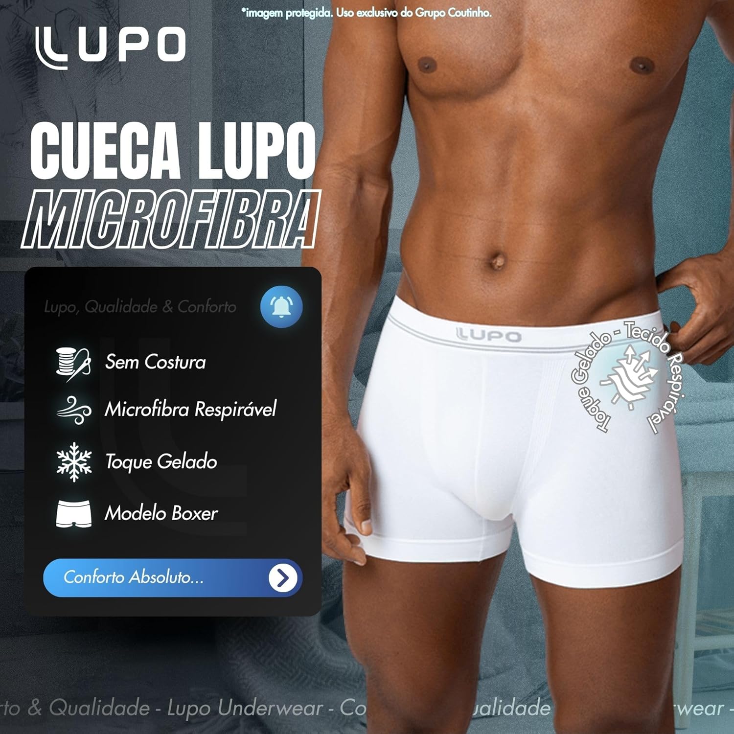 Cueca Boxer Lupo Sem Costura Microfibra Poliamida Masculina Original em promoção! Veja a oferta e mais achadinhos de Moda íntima 2 Hoje é o melhor dia para comprar Cueca Boxer Lupo Sem Costura Microfibra Poliamida Masculina Original com aquele preço maroto! Promoção! Aproveite a oferta! 2