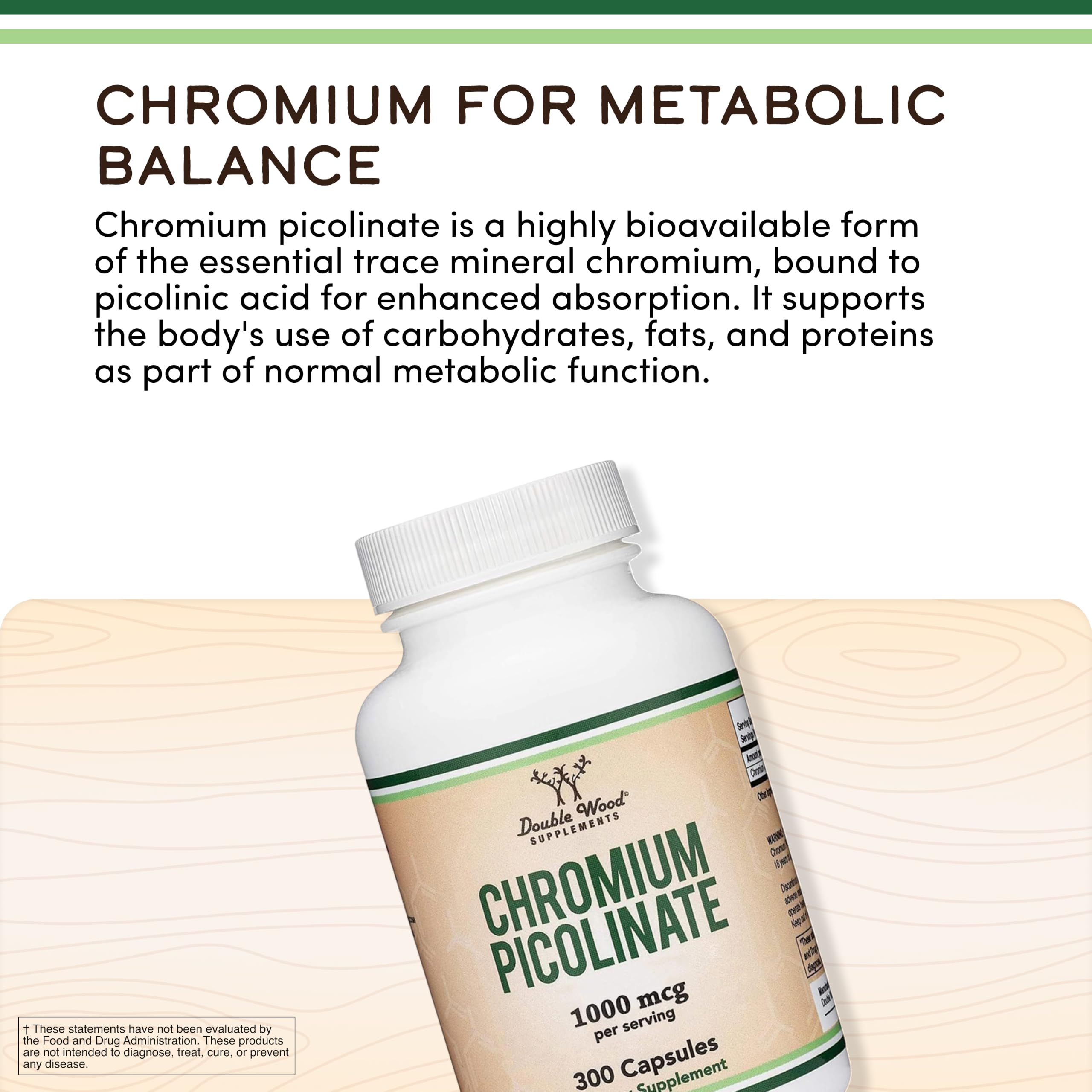 Chromium Picolinate 1,000mcg, Highly Absorbable Chromium, 300 Capsules — Amazon image 7