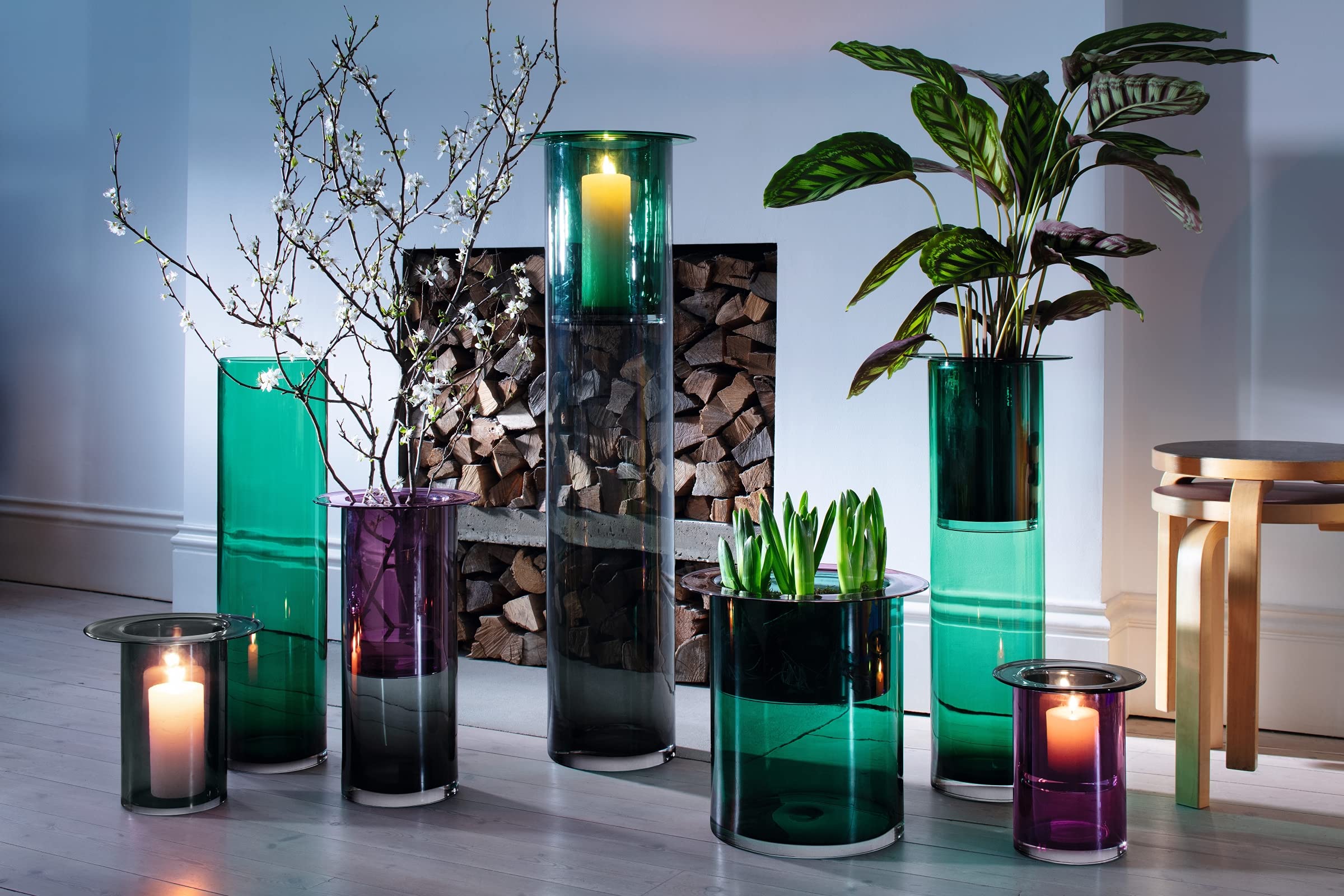 Vase Géant En Verre Soufflé Main LSA International - Forme Colorée Et Design Unique - Décoration Intérieure