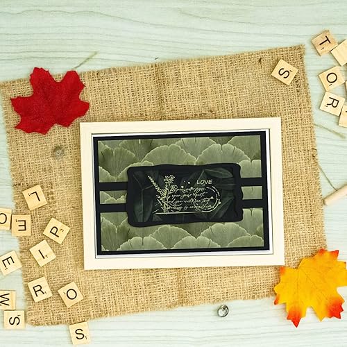 Miniatura 44 de GLOBLELAND Sellos transparentes de fondo de números vintage, sellos transparentes con estampado de palabras de flores, sellos transparentes