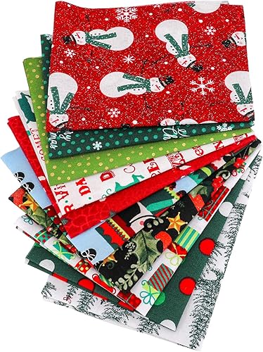 Miniatura 3 de Konsait 10 piezas de 8 x 10 pulgadas al azar de tela multicolor multicolor de retazos de algodón mixtos para coser acolchar manualidades, álbumes de