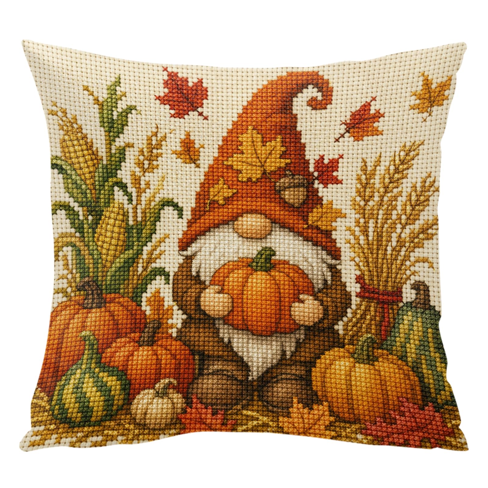 Cross Stitch Kit 11CT 45x45cm Pumpkin Farm Pillow
