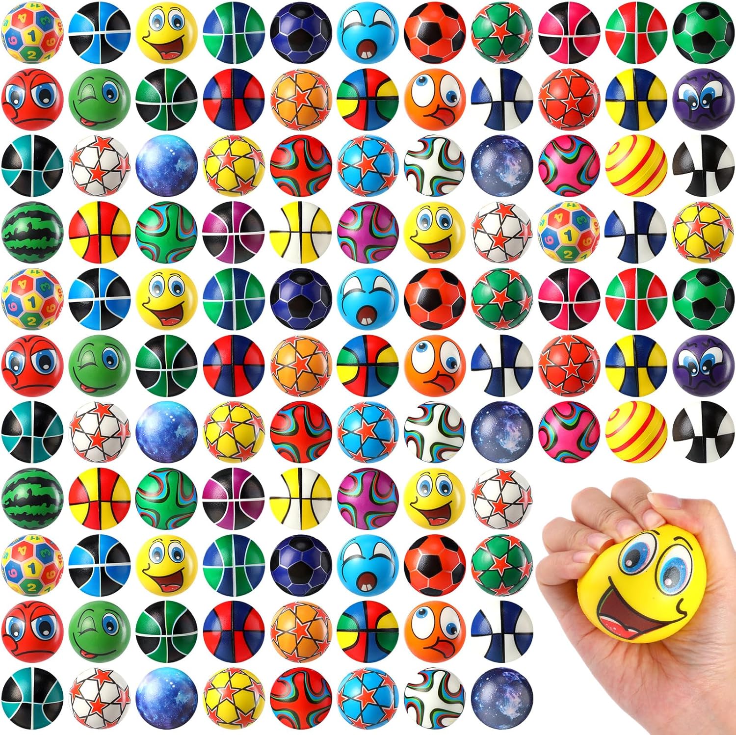 Shappy 204 Pcs Stress Balls Bulk for Adults Boys Girls