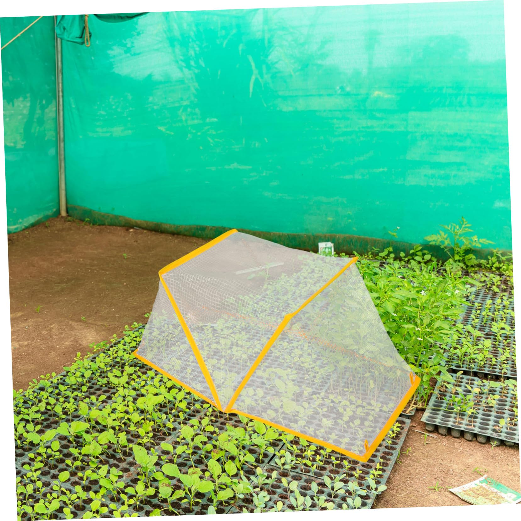 Abaodam Copertura Pieghevole per Aiuole Rialzate Protezione Invernale per Piante Ortaggi e Frutta Serra Isolante Resistente al per Giardinaggio Allaperto