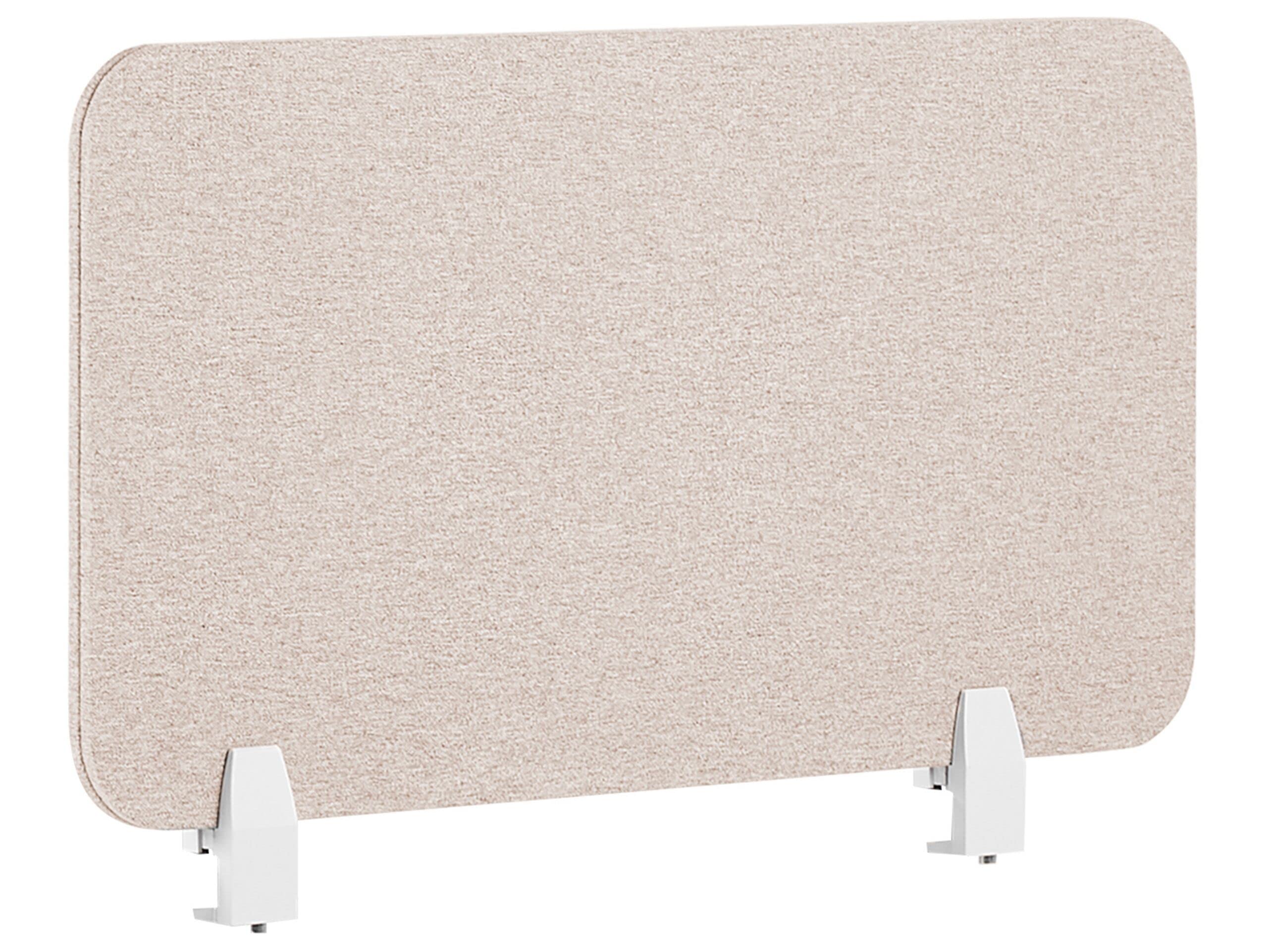 Beliani Pannello Divisorio Fonoassorbente per scrivania in Pet Beige 72 x 40 cm