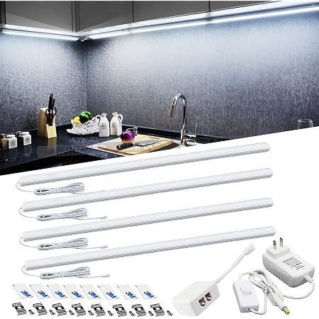 Amazon Led フィギュア ライト ライトバー スティックライト 4ピース 1 5w X 4 フィギュアラック 廊下 階段など適応 棚下直付型 Ledライト ウォームホワイト3000k Myzakaya キッチン用ライト