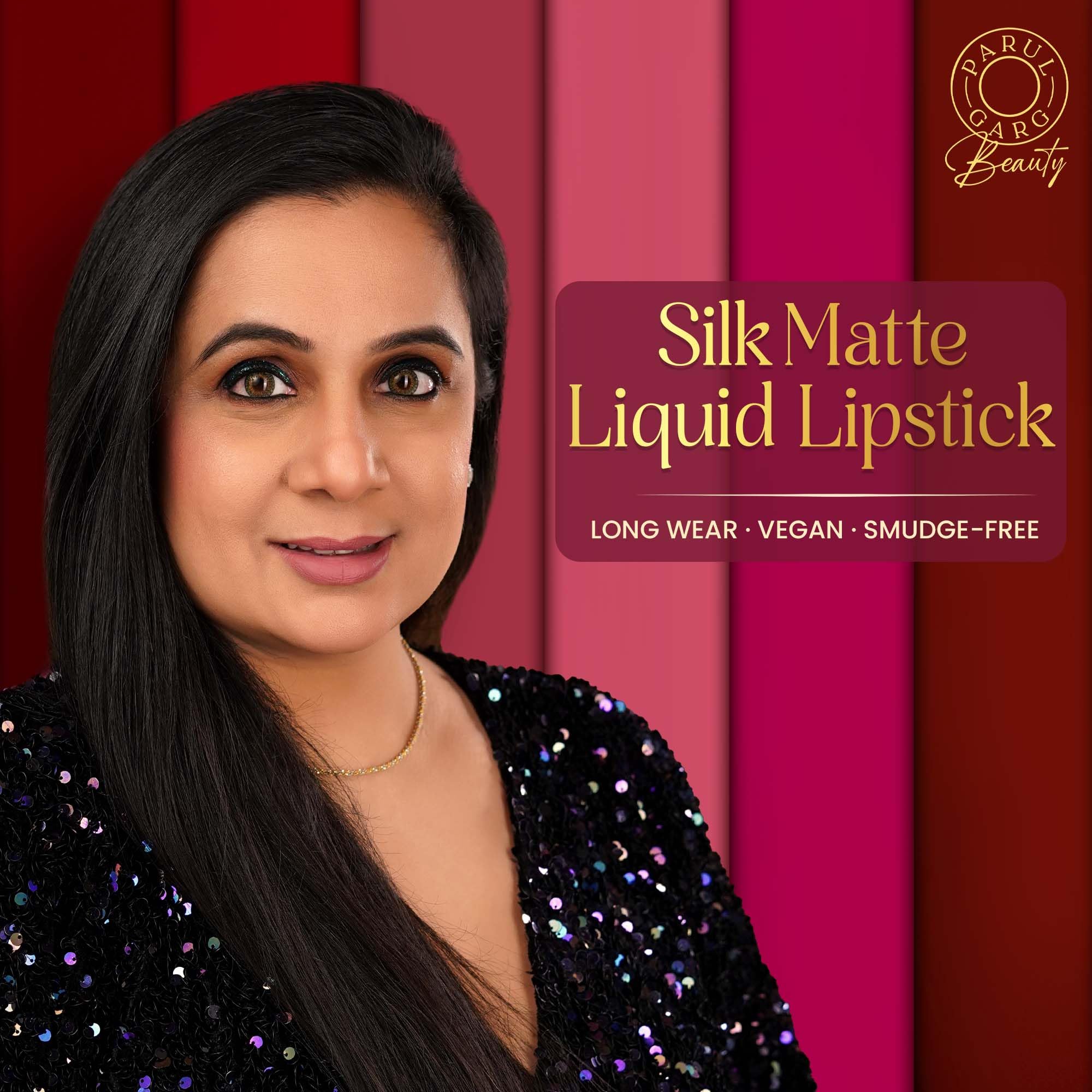 Parul Garg Beauty MUA’s Favourite Pack | 5 Silk Matte Liquid Lipsticks | Long-Wear, Smudge-Proof & Lightweight | 100% Vegan | Perfect for MUA Vanity | 3ml Each (Deep Shades, 3ml each) 2