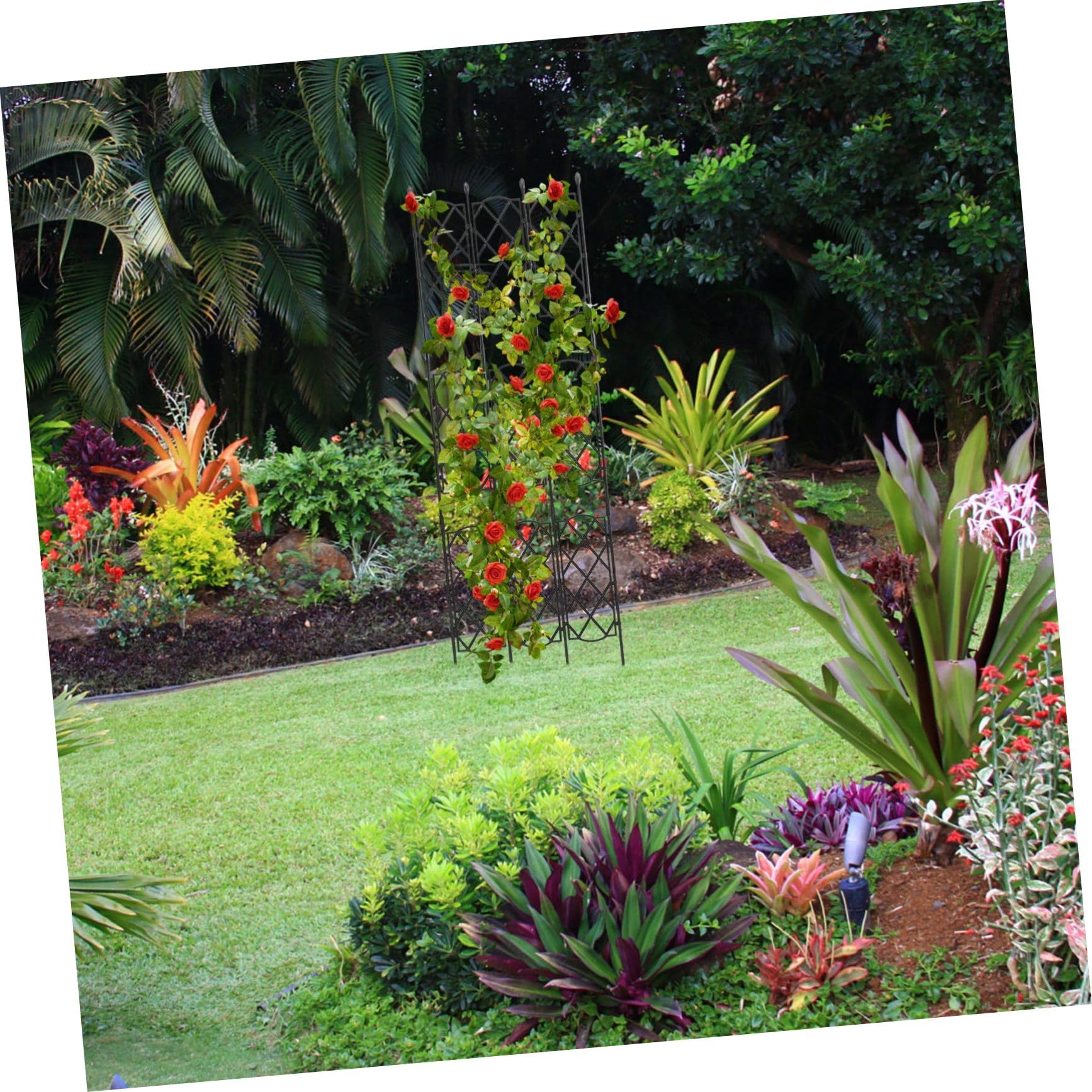 Treillis de Jardin pour Plantes Grimpantes, 1 Set, Acier Plastique