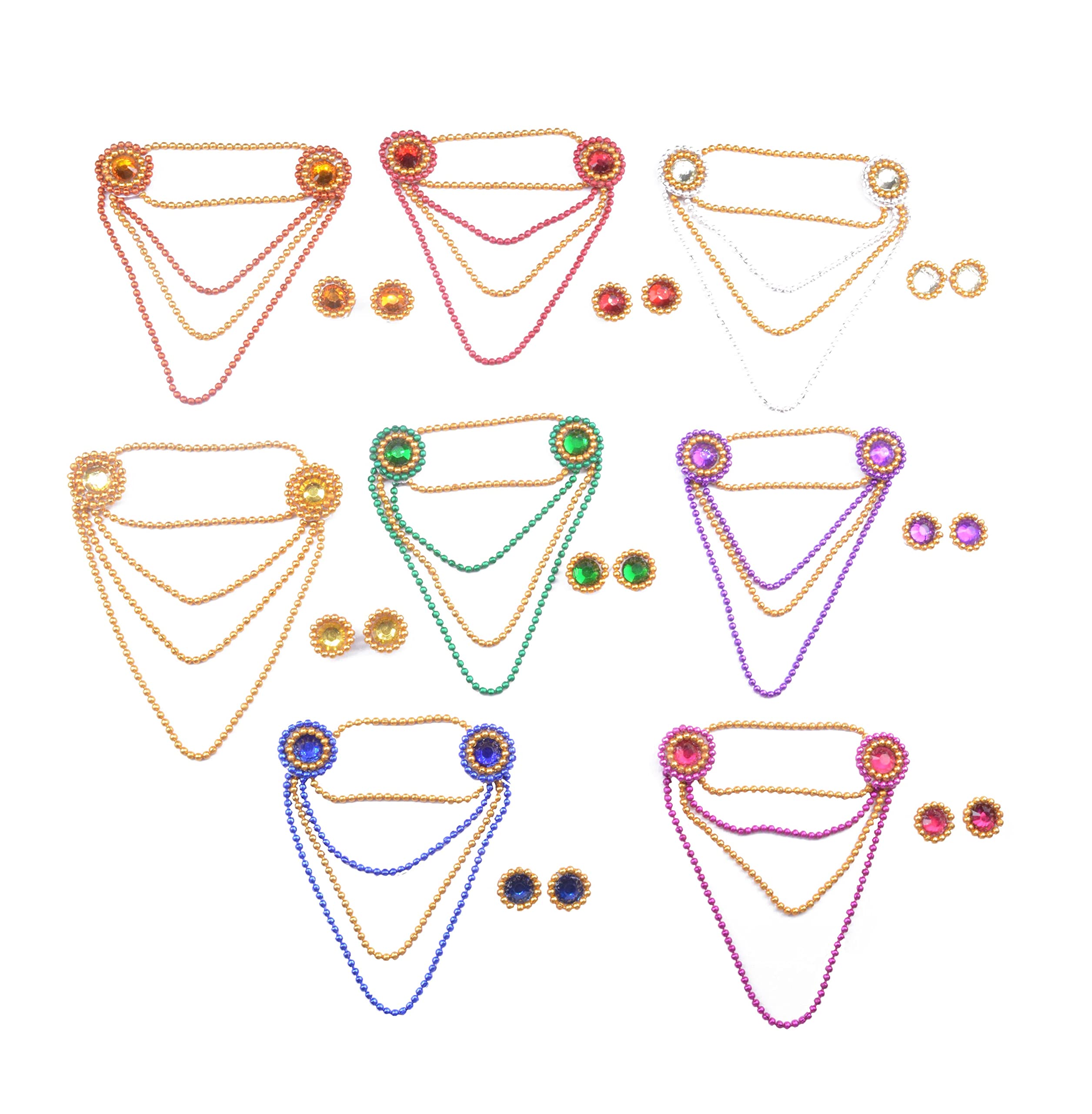 CRAFTLOVE Krishna Laddu Gopal Thakur Ji God Goddess Decoration Jewelry Sringaar Set - Gold Maharaja Set