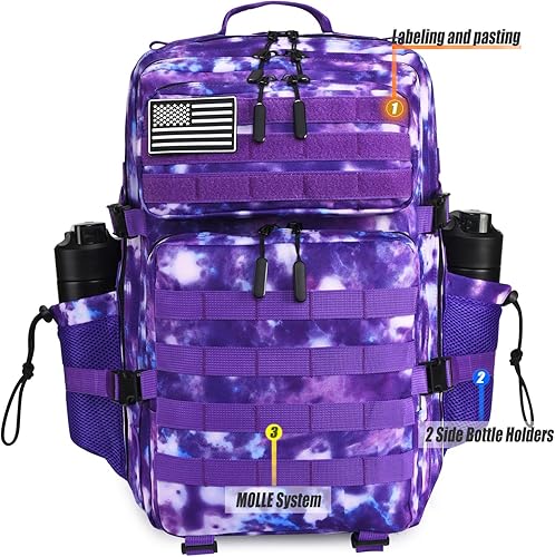 Miniatura 158 de Mochila táctica militar Molle mejorada mochila impermeable militar. Negro