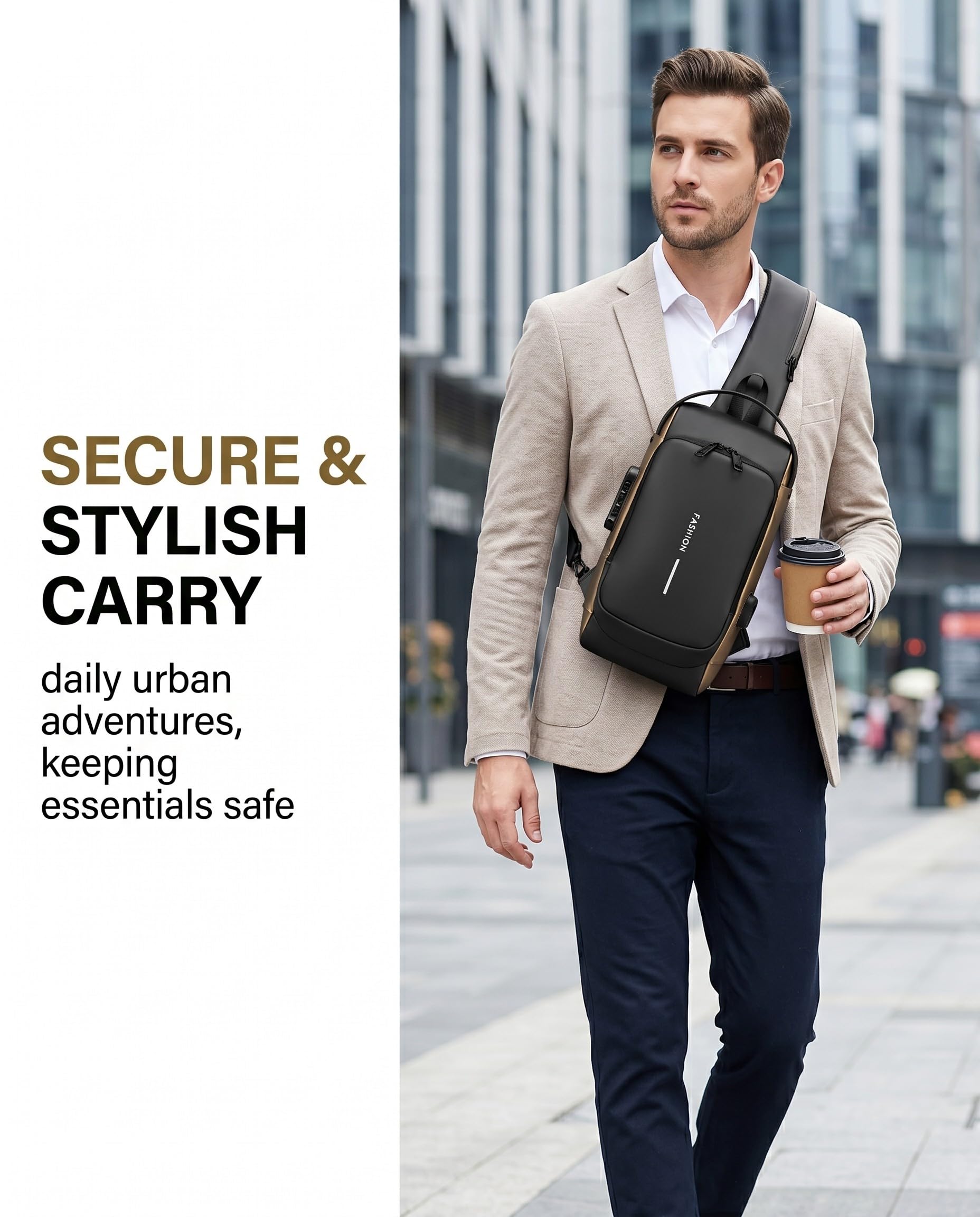 Sling Rucksack Sling Bag Schulterrucksack Umhängetasche Verstellbarer Rucksackgurt Wandern Brust Rucksack für Herren und Damen
