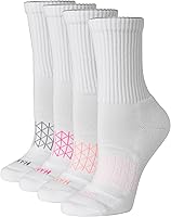 Hanes Women's Absolute Active Cushioned Crew Socks, Seamless Toe, Extreme Cushion, 4-Pack Comfort