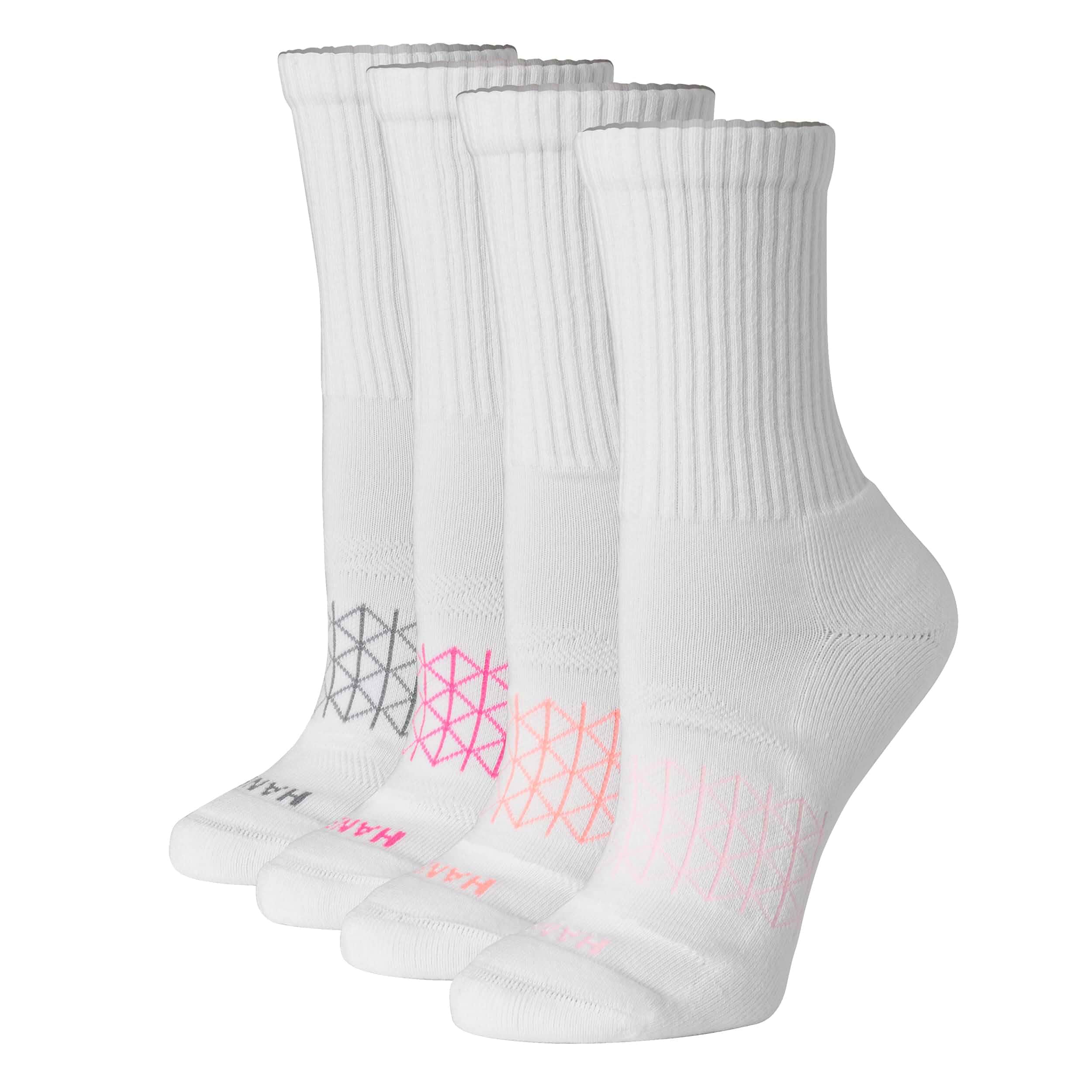 Hanes Women's Socks, 4-pack, Absolute Active Cushioned Moisture-wicking Best Women's Socks, Crew, Ankle and No Show