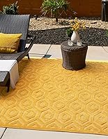 Vista 33 de Unique Loom Outdoor Trellis Textured Collection - Alfombra espacial (2 x 3 pies, rectangular, aguamarina y marfil)