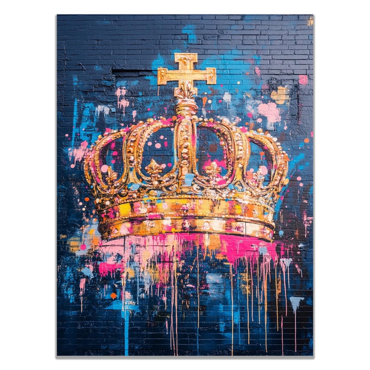 WIKEO Banksy Graffiti Canvas Wall Art Modern Abstract Pictures Living Room Décor,Canvas Prints,Abstract Wall Art,-Street Pop Posters Inspirational Quotes(Red)-30x40cm Unframed