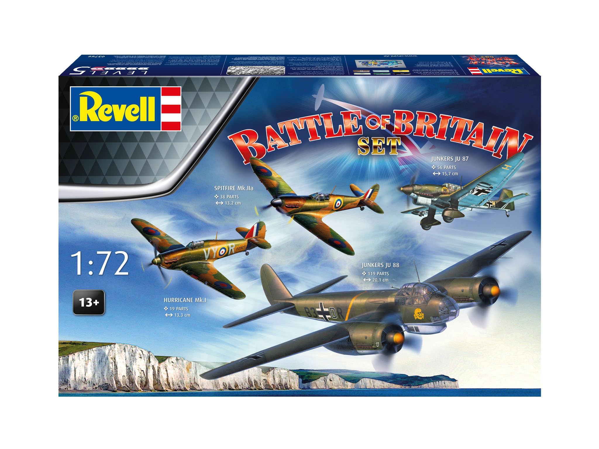 Revell 03766 Battaglia d'Inghilterra 85° Anniversario Set 1:72 Scala 1:72 - Kit modello in plastica non costruita/non verniciata