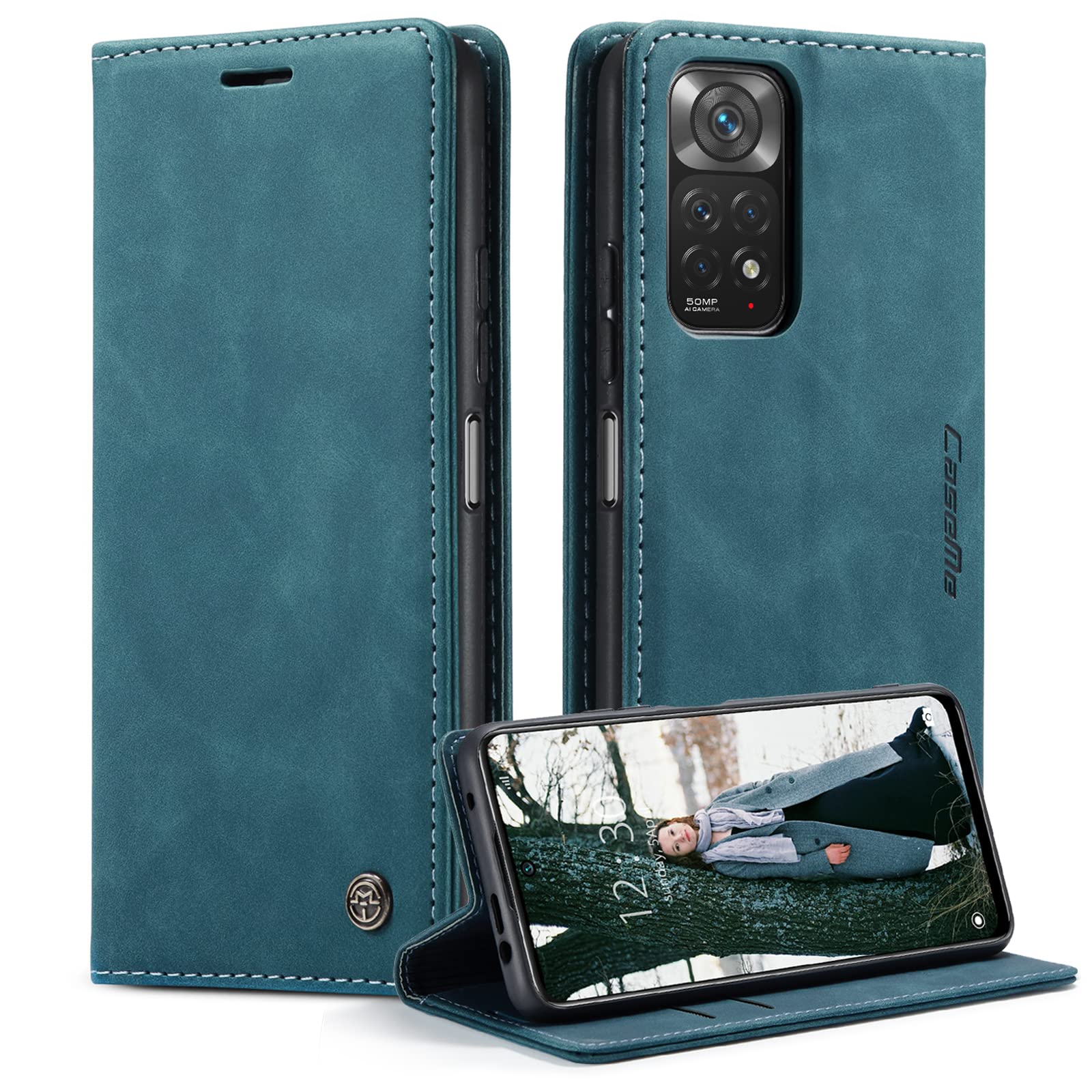 Klapphülle Für Xiaomi Redmi Note 11/11S – Leder-Optik Mit Kartenfächern, Ständer & Magnetverschluss, Rot