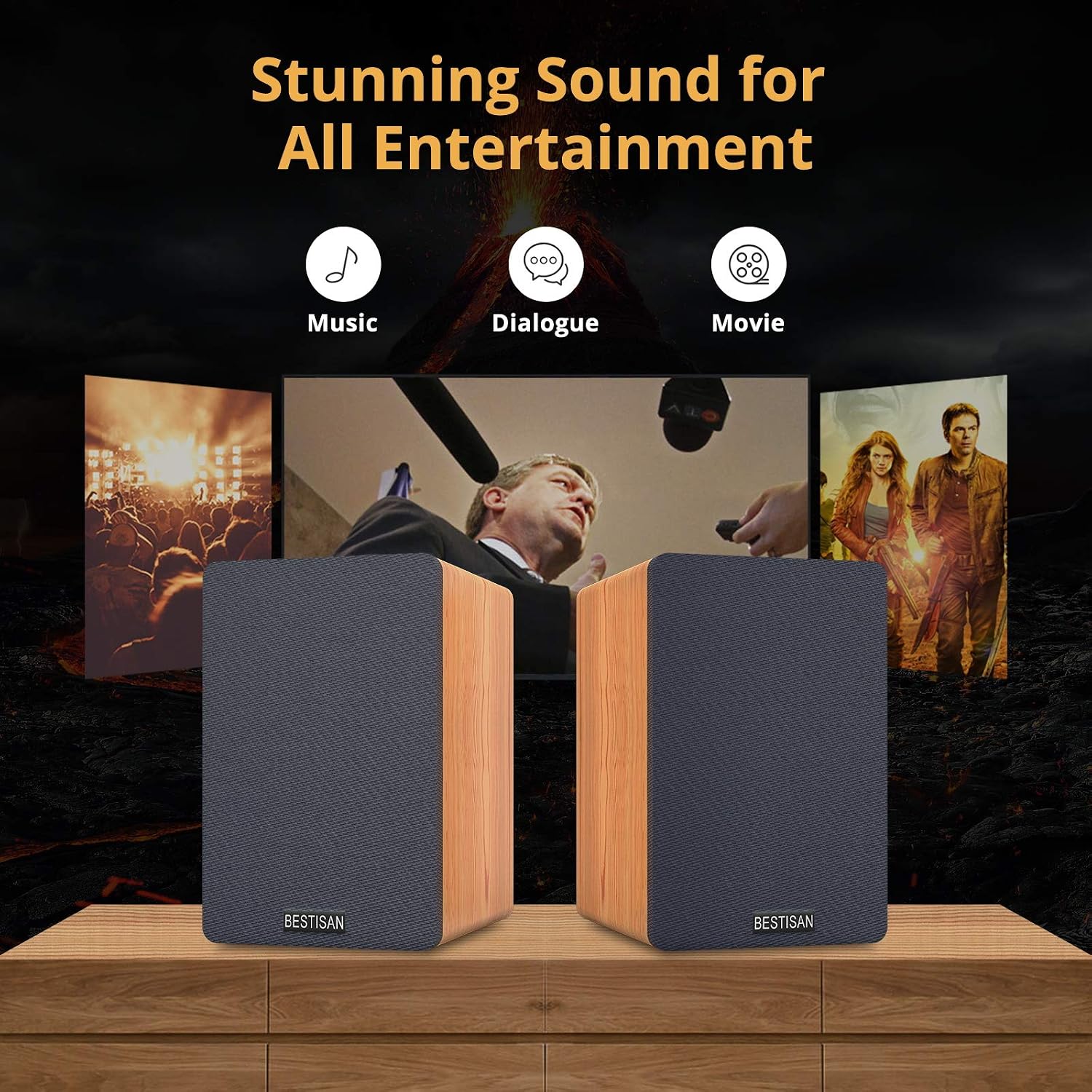 Buy BESTISAN Bookshelf Speakers 