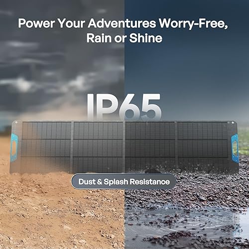 Miniatura 7 de Panel solar portátil de 200 W, paneles solares Renogy IP65 impermeables, panel solar plegable de 200 vatios para camping, senderismo, pesca, al aire