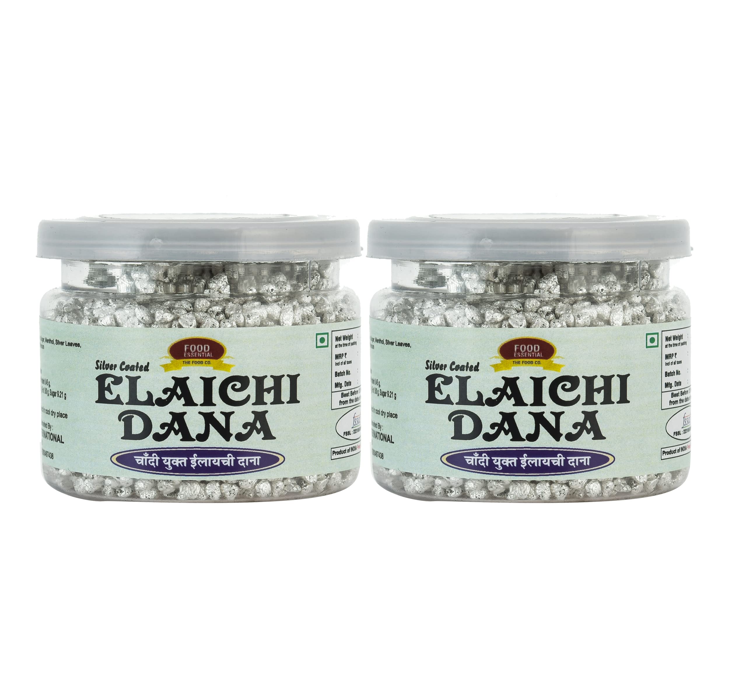Food Essential Silver Coated Elaichi Dana (Cardamom Pearls) Mouth Freshener 100 gm. Pack of 2 (50 gm. Each) (B0BPH7SVMK) Amazon Price History, Amazon Price Tracker