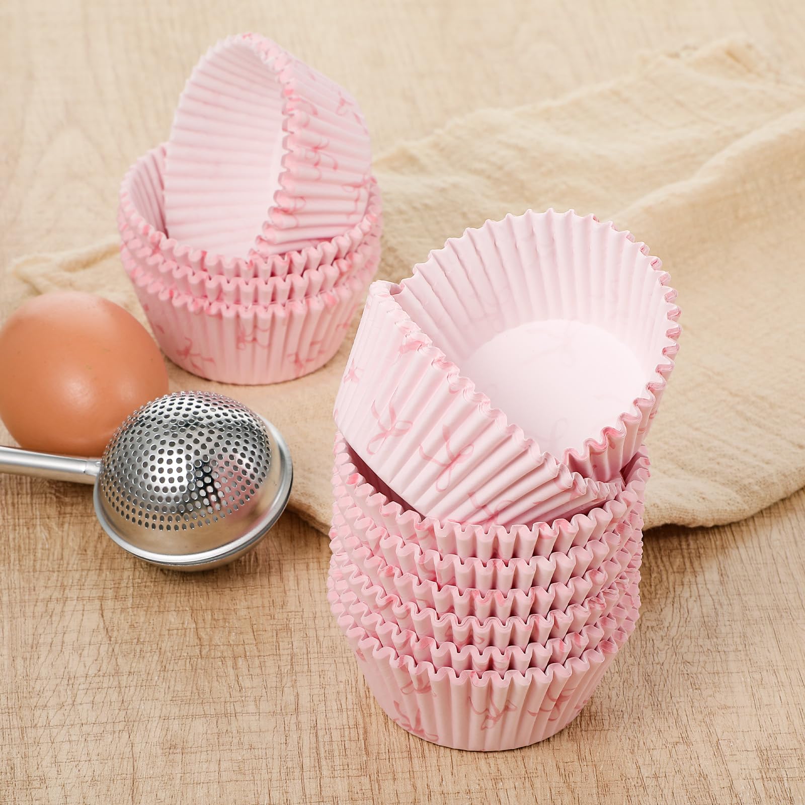 300 sztuk mini różowych foremek do babeczek z kokardą, papierowe foremki do babeczek, małe foremki do ciasta, na baby shower, wesela, przyjęcia weselne, urodziny
