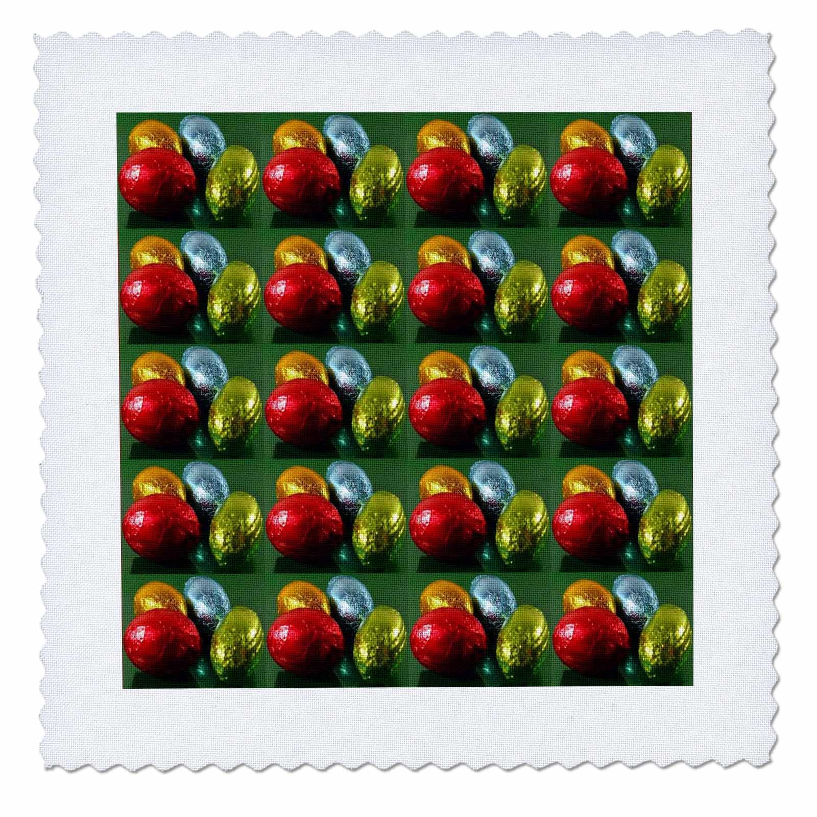 6x6 inch Quilt Square - Chocolate Eggs Pattern Easter