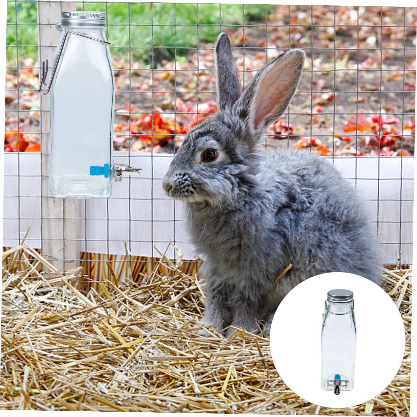 POPETPOP Bebedero para Mascotas de Conejo Dispensador de Agua Colgante Botella para Pequeña Mascota Bebedero Antigoteo para Hámsteres Suministros para Conejos