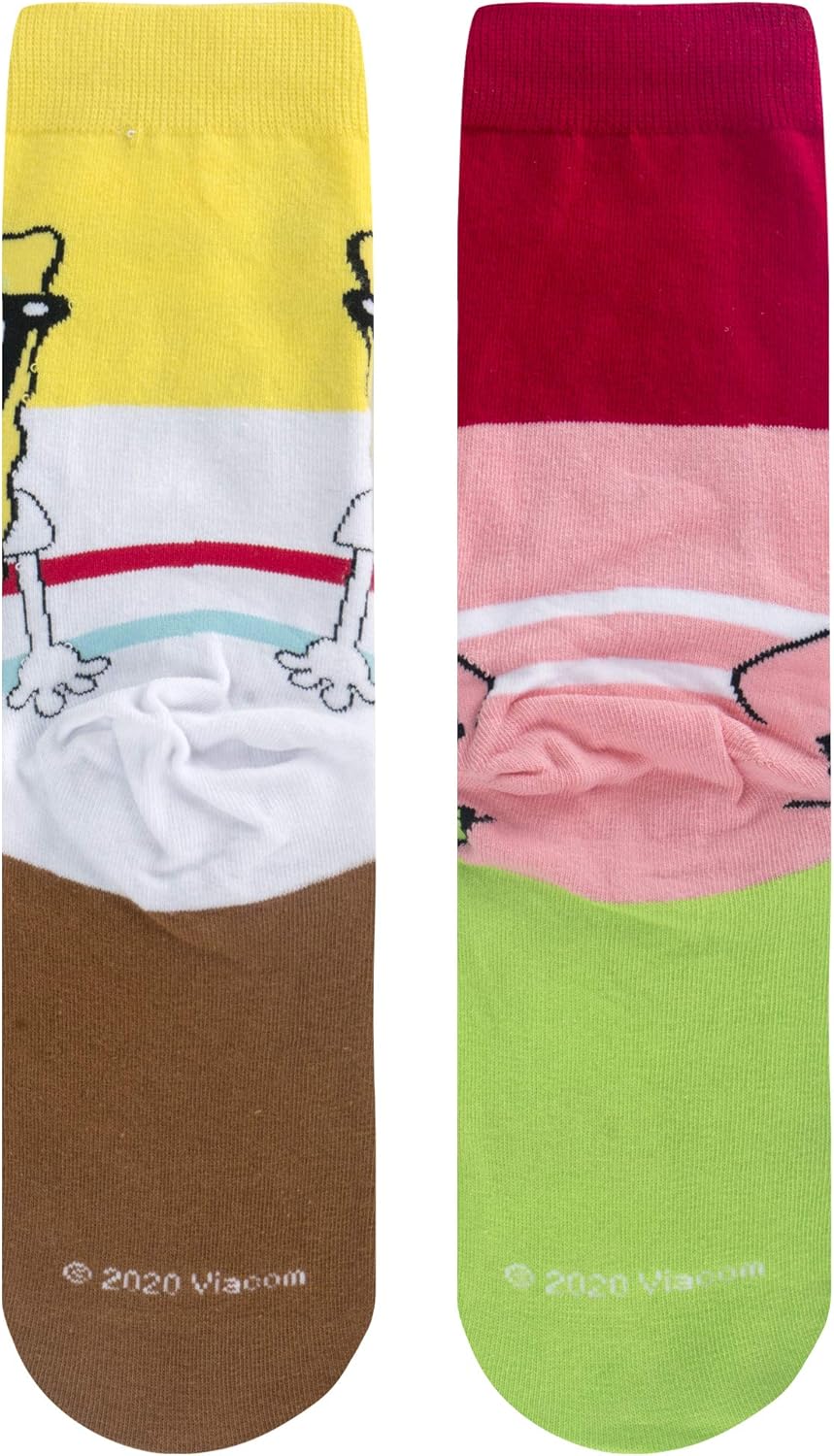 Odd Sox, Nickelodeon SpongeBob & Squidward Women Funny Print Crew Socks, Medium - Image 6