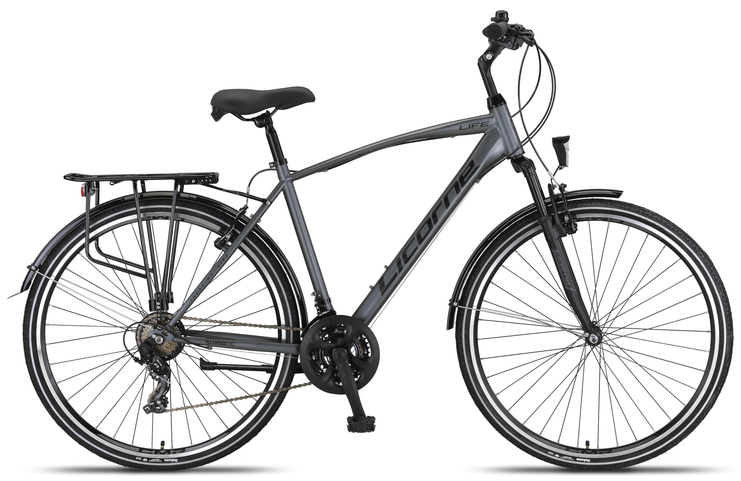 Licorne Bike Bicicleta de trekking premium de 28 pulgadas – Bicicleta para hombre, niño, mujer y hombre – 21 velocidades – Bicicleta de ciudad para hombre – Bicicleta de hombre – Life M-V-ATB