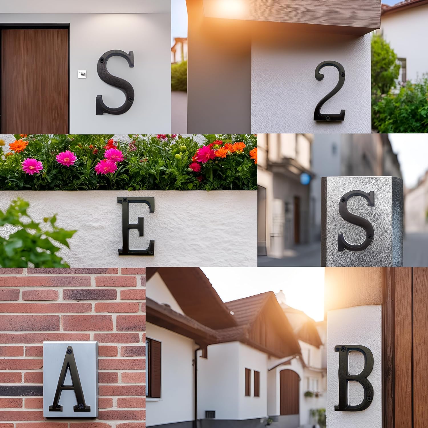 TripDock 5.1 Inch House Number-Metal Address Number For Door/Street/Mailbox/Home-Easy to Install/Black Brown (Letter A)