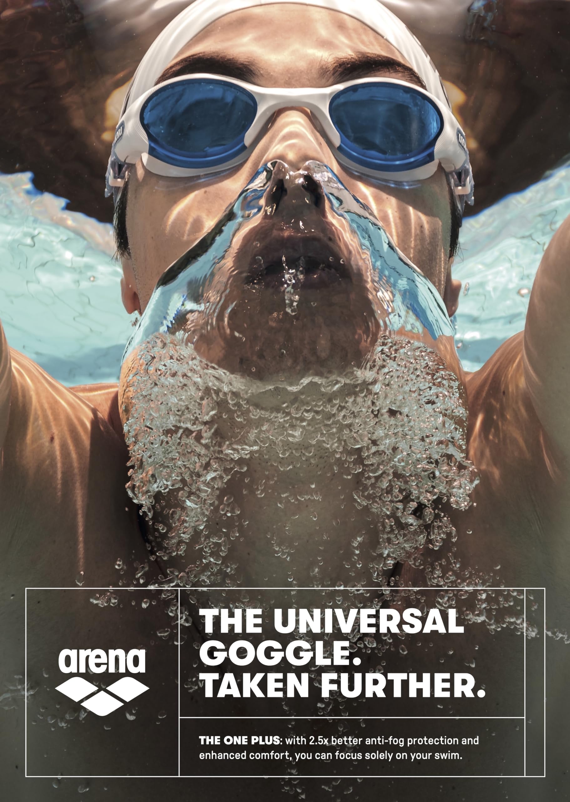 ARENA Unisex Gogle pływackie dla dorosłych The One Plus wodoodporne dopasowanie uszczelki odporne na orbitę powłoka przeciwmgielna fitness pływaków triatlonistów