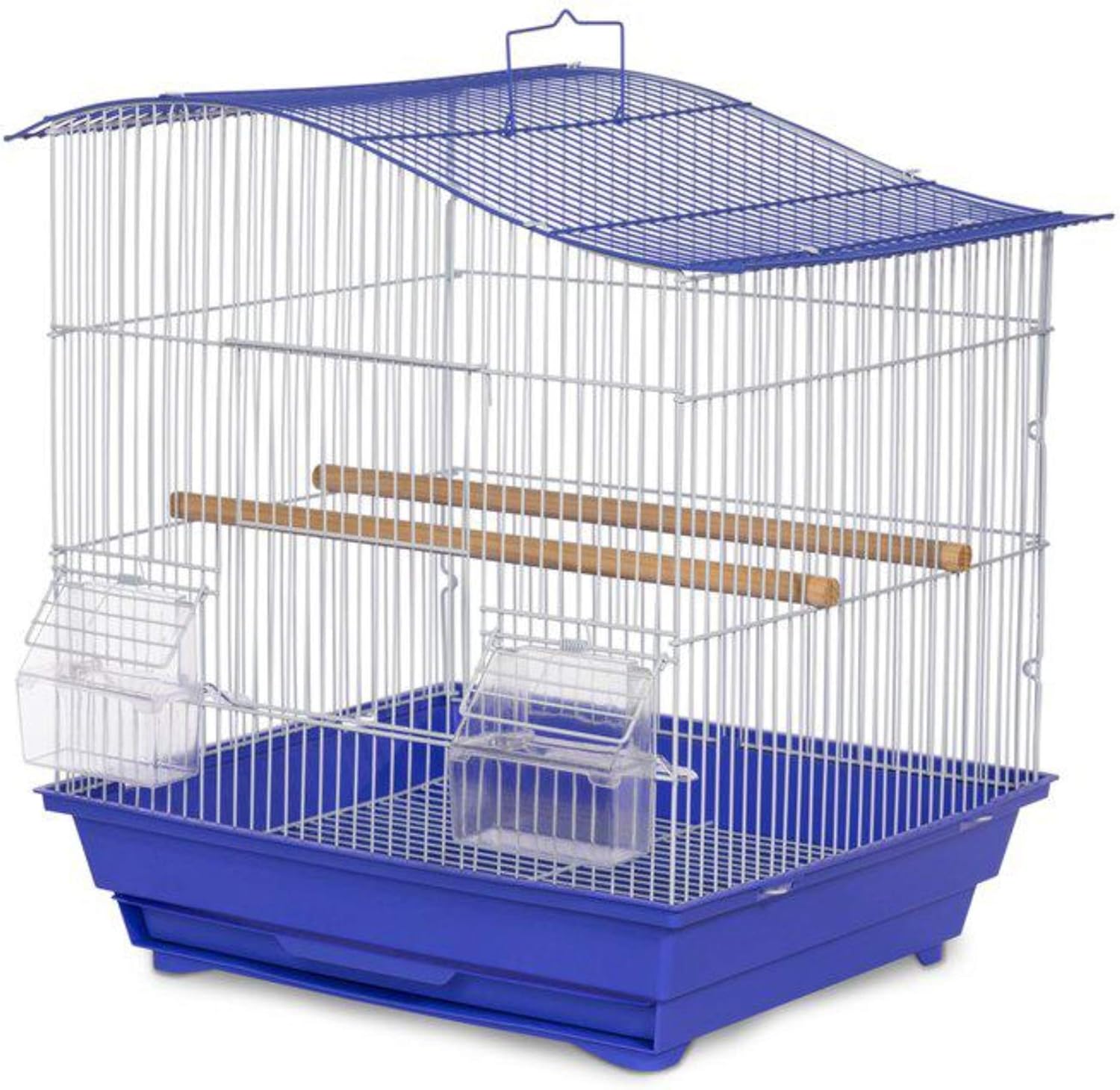 Prevue Pet Soho Wave Top Roof Bird Cage - Blue & White - SP41613B/W