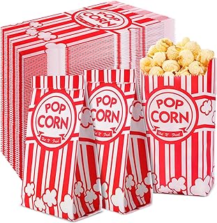 VOISEN Paper Popcorn Bags,400 Pack 1oz Popcorn Bag Individual Servings