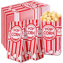VOISEN Paper Popcorn Bags,400 Pack 1oz Popcorn Bag Individual Servings, Pop Corn Bag Bulk for Poporn Machine,Movie Nights Pop Corn Bags